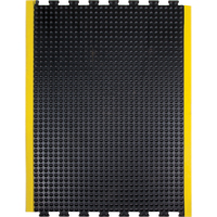Anti-Fatigue Dome Matting, Bubbled, 3' x 4' x 1/2", Black, Rubber We Share Industrial Supply