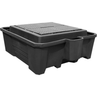 IBC Containment Pallet with Drain, 385 gal. Spill Capacity, 73" x 80.5" x 29.5" We Share Industrial Supply