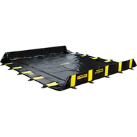 Rigid-Lock QuickBerm&reg;, 745 US gal. Capacity, 10' W x 10' L x 12" H, Stake Wall We Share Industrial Supply