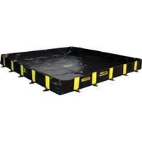Rigid-Lock QuickBerm&reg;, 1075 US gal. Capacity, 12' W x 12' L x 12" H, Stake Wall We Share Industrial Supply