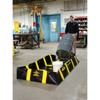 QuickBerm&reg; Containment Berm with Inside Wall Supports, 235 US gal. Capacity, 4' W x 8' L x 12" H, Snap-Up Bracket We Share Industrial Supply