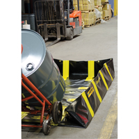 QuickBerm&reg; Containment Berm with Inside Wall Supports, 235 US gal. Capacity, 4' W x 8' L x 12" H, Snap-Up Bracket We Share Industrial Supply