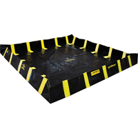 QuickBerm&reg; Containment Berm with Inside Wall Supports, 745 US gal. Capacity, 10' W x 10' L x 12" H, Snap-Up Bracket We Share Industrial Supply