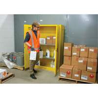 Flammable Storage Cabinet, 45 gal., 2 Door, 43" W x 65" H x 18" D We Share Industrial Supply
