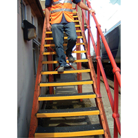 Safestep&reg; Anti-Slip Step Cover, 10" W x 32" L, Black & Yellow We Share Industrial Supply