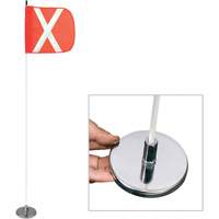 Tiges de s&eacute;curit&eacute; pour travaux l&eacute;gers Safety Whip, Fixation Aimant, Hauteur 5', Orange We Share Industrial Supply