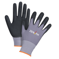 Gants ZX-1 de premi&egrave;re qualit&eacute; compatibles avec les &eacute;crans tactiles, 7/Petit, R&ecirc;vetement Nitrile/Mousse de nitrile, Calibre 15, Enveloppe en Nylon We Share Industrial Supply