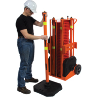 Zone de s&eacute;curit&eacute; portative , 100' lo, Acier, Orange We Share Industrial Supply