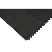 Anti-Fatigue Matting, Smooth, 3' x 3' x 1/2", Black, Natural Rubber We Share Industrial Supply