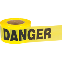 "Danger" Barricade Tape, Bilingual, 3" W x 1000' L, 1.5 mils, Black on Yellow We Share Industrial Supply