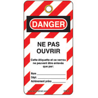 Lockout Tags, Plastic, 3" W x 5-3/4" H, French We Share Industrial Supply