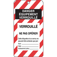 Lockout Tags, Plastic, 3" W x 5-3/4" H, French We Share Industrial Supply