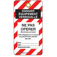 Lockout Tags, Plastic, 3" W x 5-3/4" H, French We Share Industrial Supply