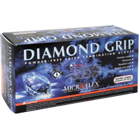 Gants d'examen Diamond Grip, T-petit, Latex, 8 mils, Sans poudre, Naturel, Classe 2 We Share Industrial Supply