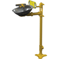 Postes de douche oculaire/faciale Halo, Installation Socle, Bol Acier inoxydable We Share Industrial Supply