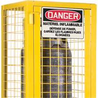 CSA-Compliant Gas Cylinder Safety Cabinet, 2 Cylinder Capacity, 17" W x 17" D x 69" H, Yellow We Share Industrial Supply