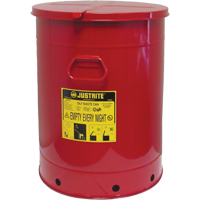 Contenant manuel pour d&eacute;chets huileux, Homologu&eacute; FM/List&eacute; UL, 21 gal. US, Rouge We Share Industrial Supply