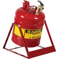 Laboratory Safety Can with Faucet, Type I, Steel, 5 US gal., Red, FM Approved We Share Industrial Supply
