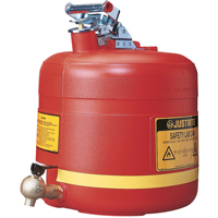 Laboratory Safety Can with Faucet, Type I, Steel, 5 US gal., Red, FM Approved We Share Industrial Supply