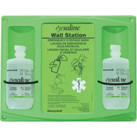 Saline Eyewash Wall Station, Double We Share Industrial Supply