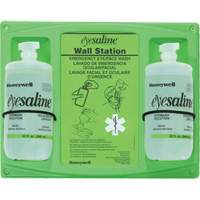 Saline Eyewash Wall Station, Double We Share Industrial Supply
