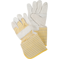 Patch Palm Fitters Gloves, Large, Grain Cowhide Palm, Cotton Inner Lining We Share Industrial Supply