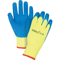 High Visibility Coated Gloves, 9/Large, Rubber Latex Coating, 7 Gauge, Terry Shell We Share Industrial Supply