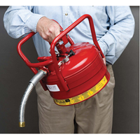 D.O.T. AccuFlow Safety Cans, Type II, Steel, 2.5 US gal., Red, FM Approved We Share Industrial Supply