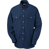 Chemises de luxe r&eacute;sistantes aux flammes Cool Touch 2 &agrave; devant boutonn&eacute;, Petit, Bleu marin We Share Industrial Supply