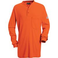 Chemises Henley sans &eacute;tiquette &agrave; manches longues r&eacute;sistantes aux flammes, Petit, Orange We Share Industrial Supply