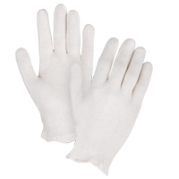 Gants d'inspection de poids moyen, Poly/coton, Poignet &agrave; ourlet, Dames We Share Industrial Supply
