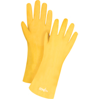 Rough-Finish Chemical-Resistant Gloves, Size 9, 14" L, PVC, Interlock Inner Lining, 47-mil We Share Industrial Supply
