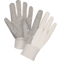 Cotton Canvas Dotted Palm Gloves, 8 oz., Large We Share Industrial Supply
