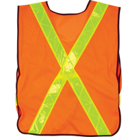 Standard-Duty Safety Vest, High Visibility Orange, Medium, Polyester We Share Industrial Supply