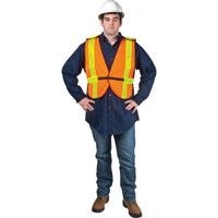 Standard-Duty Safety Vest, High Visibility Orange, Medium, Polyester We Share Industrial Supply