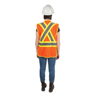 Veste d'arpenteur haute visibilit&eacute;, conforme &agrave; la CSA, Orange haute visibilit&eacute;, T-Grand, Polyester We Share Industrial Supply