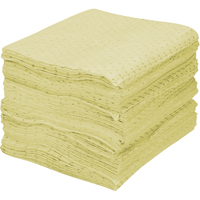 Feuilles absorbantes en fibres fines de premi&egrave;re qualit&eacute;, Mati&egrave;res dangereuses, 15" x 17", 30 gal. d'absorption We Share Industrial Supply
