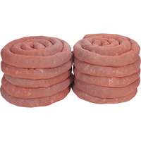 Remblais tubulaires absorbants, Mati&egrave;res dangereuses, Absorption 45 gal., 3" la x 10' lo, Pqt de 10 We Share Industrial Supply