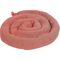 Remblais tubulaires absorbants, Mati&egrave;res dangereuses, Absorption 50 gal., 3" la x 8' lo, Pqt de 15 We Share Industrial Supply