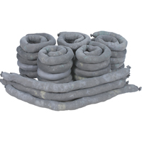 Remblais tubulaires absorbants, Universel, Absorption 50 gal., 3" la x 4' lo, Pqt de 30 We Share Industrial Supply