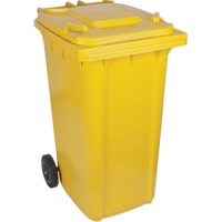 Yellow Mobile Container, Polyurethane, 63 Gallons/63 US gal. We Share Industrial Supply