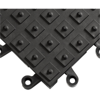 ErgoDeck&reg; Matting With Integrated No-Slip Cleats No. 552, PVC, 1-1/2' W x 1-1/2' L, 7/8" Thick, Black We Share Industrial Supply