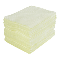 Feuilles absorbantes lamin&eacute;es (SMS) de premi&egrave;re qualit&eacute;, Mati&egrave;res dangereuses, 15" x 17", 30 gal. d'absorption We Share Industrial Supply