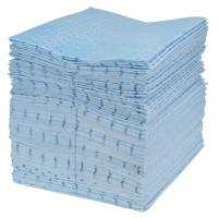 Premium Blue Bonded Sorbent Pads, Oil Only, 15" x 18", 30 gal. Absorbancy We Share Industrial Supply
