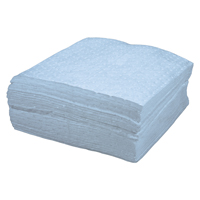 Premium Blue Bonded Sorbent Pads, Oil Only, 15" x 17", 8 gal. Absorbancy We Share Industrial Supply