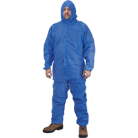 Hooded Coveralls, Medium, Blue, SMS We Share Industrial Supply