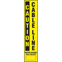 Flexible Marker Stake Decals - Caution Cable Line We Share Industrial Supply