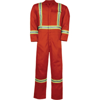 Combinaison non doubl&eacute;e haute visibilit&eacute;, Taille Petit, Orange We Share Industrial Supply