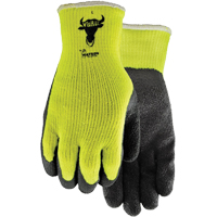 330 Visibull Gloves, 7/Small, Rubber Latex Coating, Polyester Shell We Share Industrial Supply