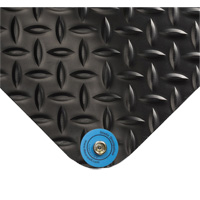 Tapis conducteur d'&eacute;lectricit&eacute; no 786, 2' la x 3' lo x 15/16" &eacute;p, PVC, Losange, Noir We Share Industrial Supply